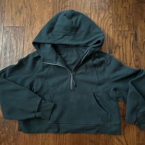 Lululemon Dark Teal Half Zip Scuba Hoodie